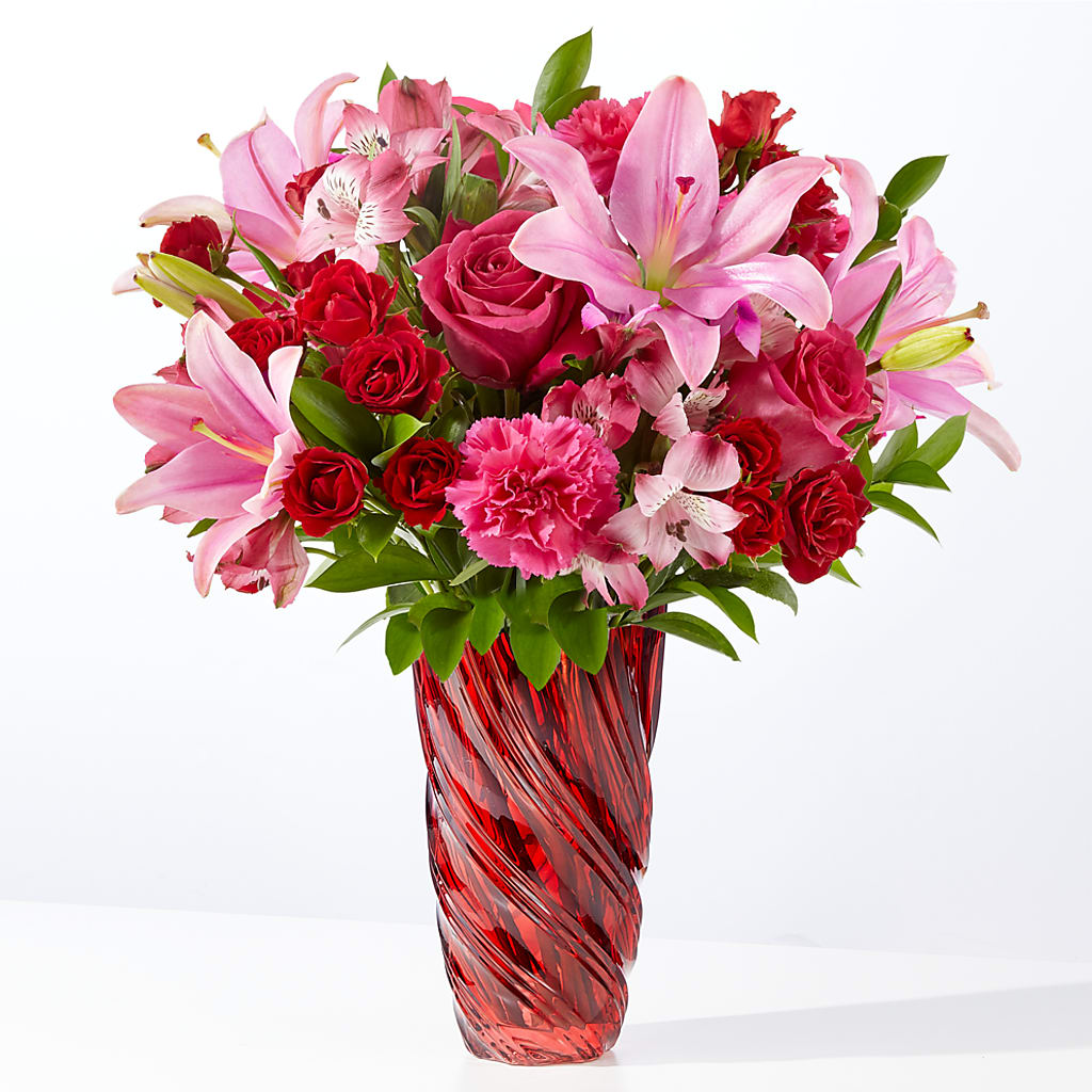 In Love Bouquet with Luxe Swirl Vase – Davinci Flower Shop Ltd, Scarborough ON