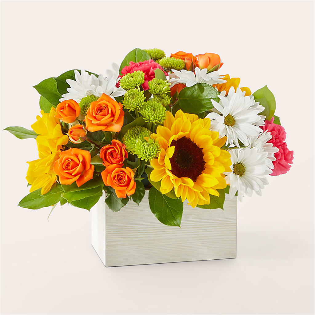 Sun-drenched Blooms Box Bouquet – Davinci Flower Shop Ltd, Scarborough ON