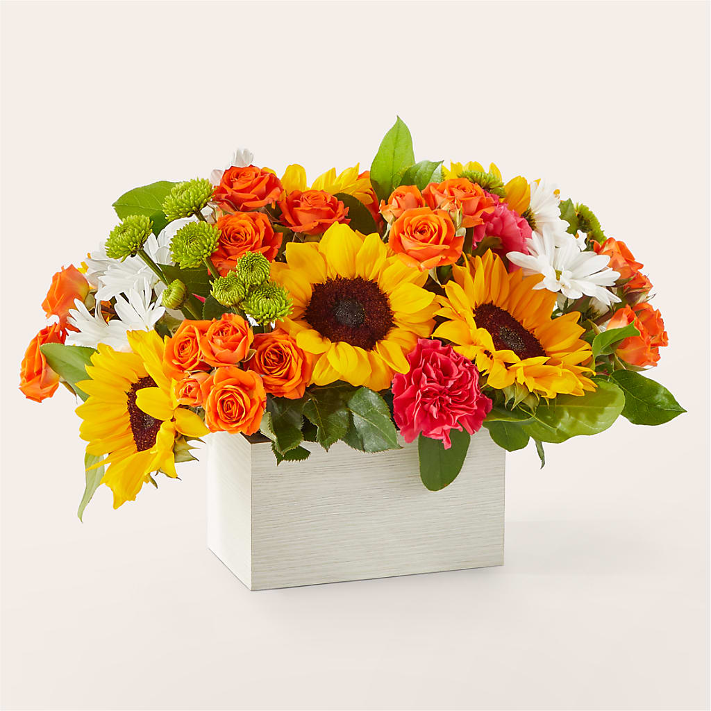 Sun-drenched Blooms Box Bouquet – Davinci Flower Shop Ltd, Scarborough ON