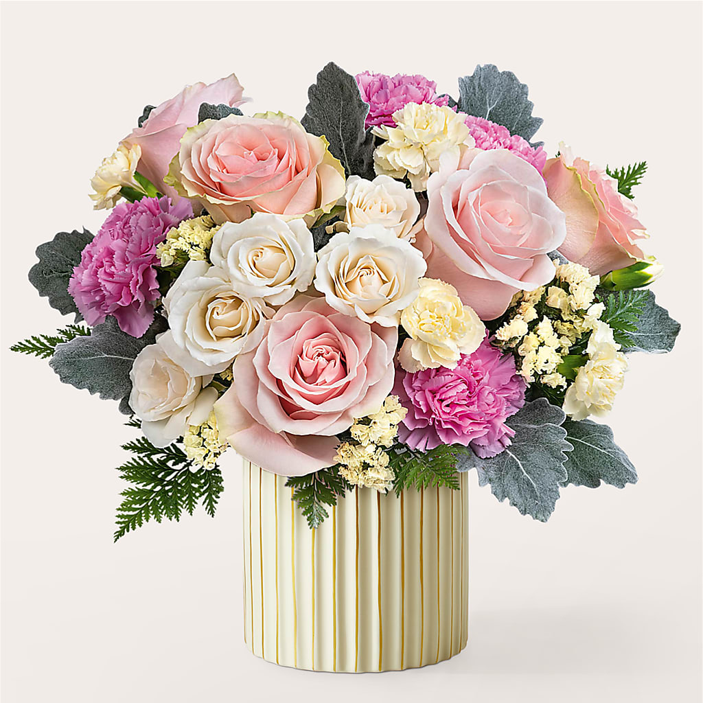 Blissful Moments Bouquet with Ivory Vase – Davinci Flower Shop Ltd, Scarborough ON