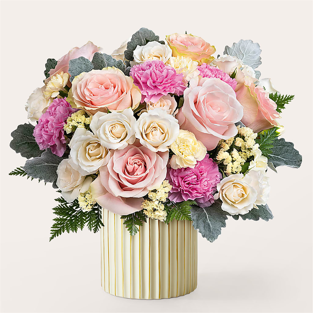 Blissful Moments Bouquet with Ivory Vase – Davinci Flower Shop Ltd, Scarborough ON