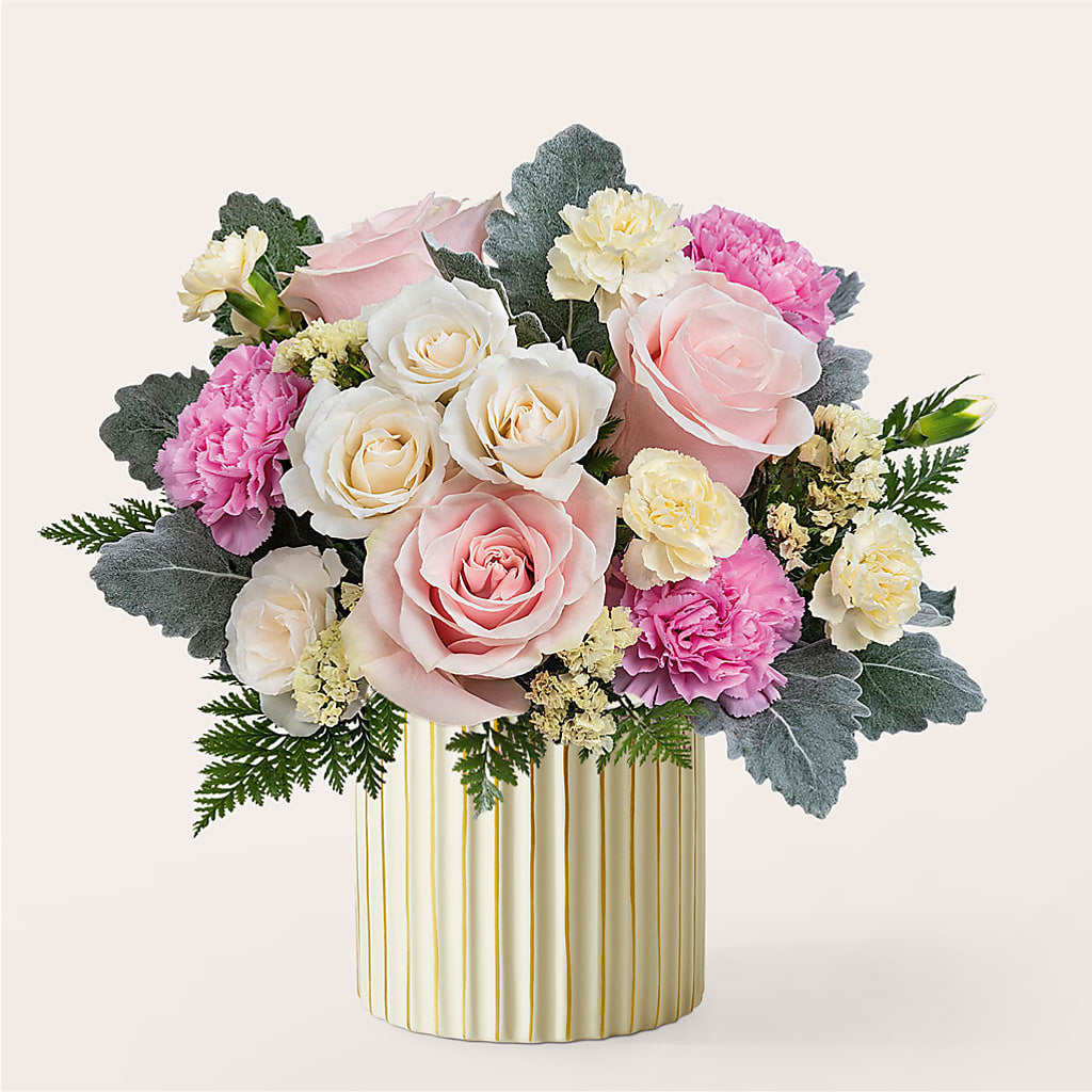 Blissful Moments Bouquet with Ivory Vase – Davinci Flower Shop Ltd, Scarborough ON