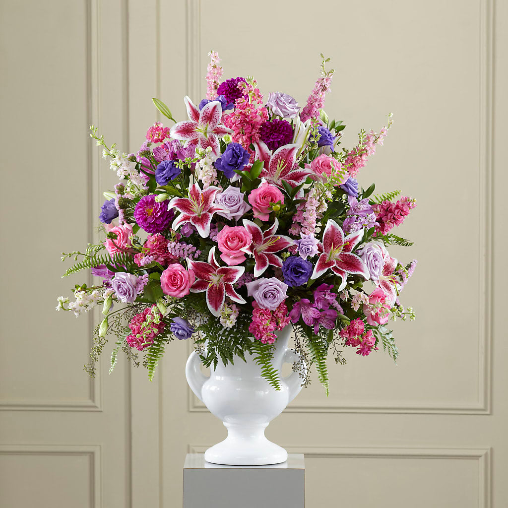 Peaceful Tribute Arrangement – Davinci Flower Shop Ltd, Scarborough ON