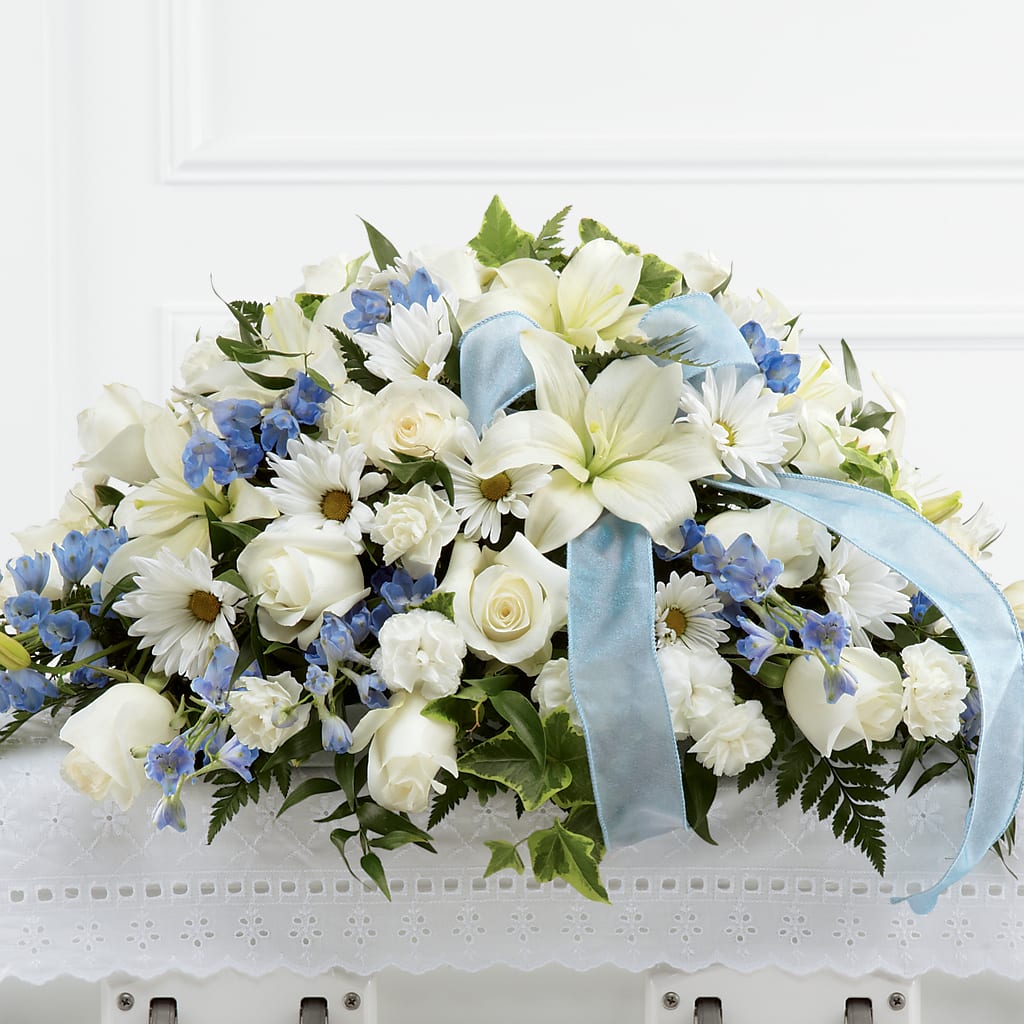 Tender Treasure Casket Spray – Davinci Flower Shop Ltd, Scarborough ON