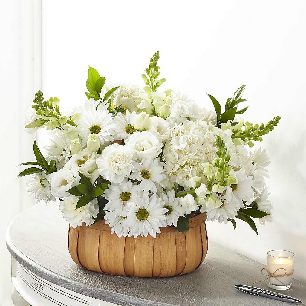 Pure Ivory Basket – Davinci Flower Shop Ltd, Scarborough ON