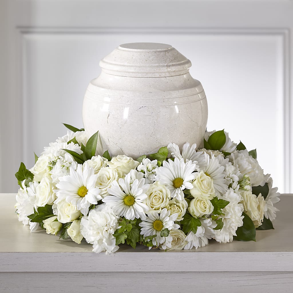 Ivory Gardens Cremation Adornment – Davinci Flower Shop Ltd, Scarborough ON
