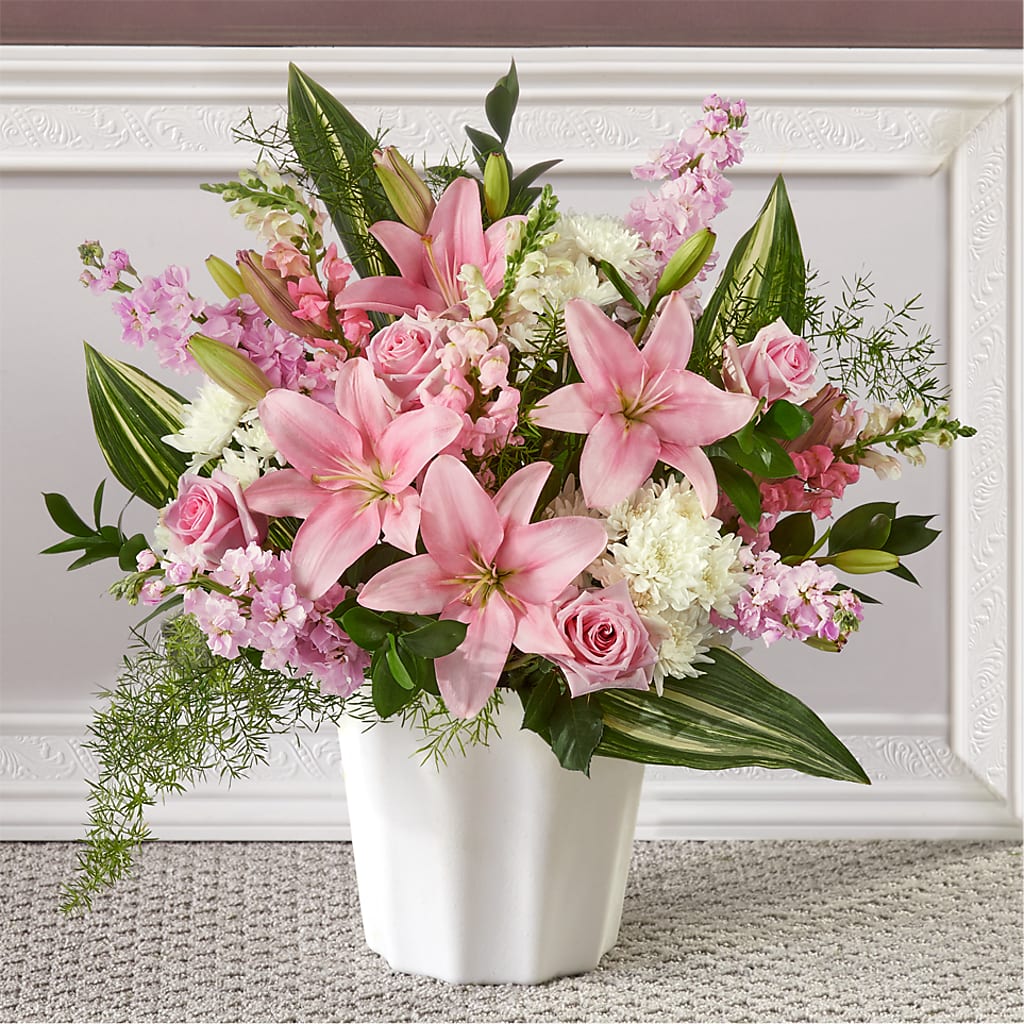 Simply Serene Floor Basket – Davinci Flower Shop Ltd, Scarborough ON