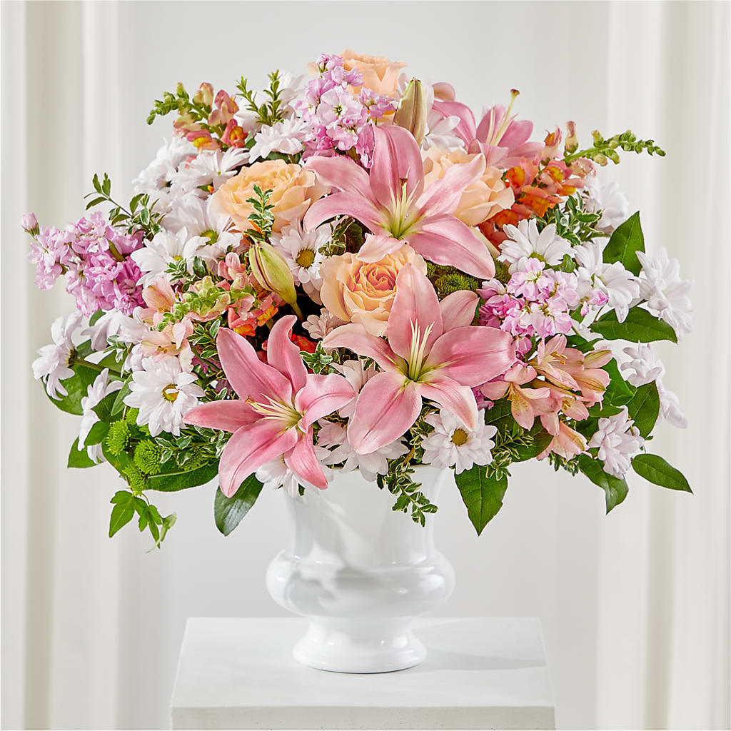 Heartfelt Gesture Urn Arrangement – Davinci Flower Shop Ltd, Scarborough ON