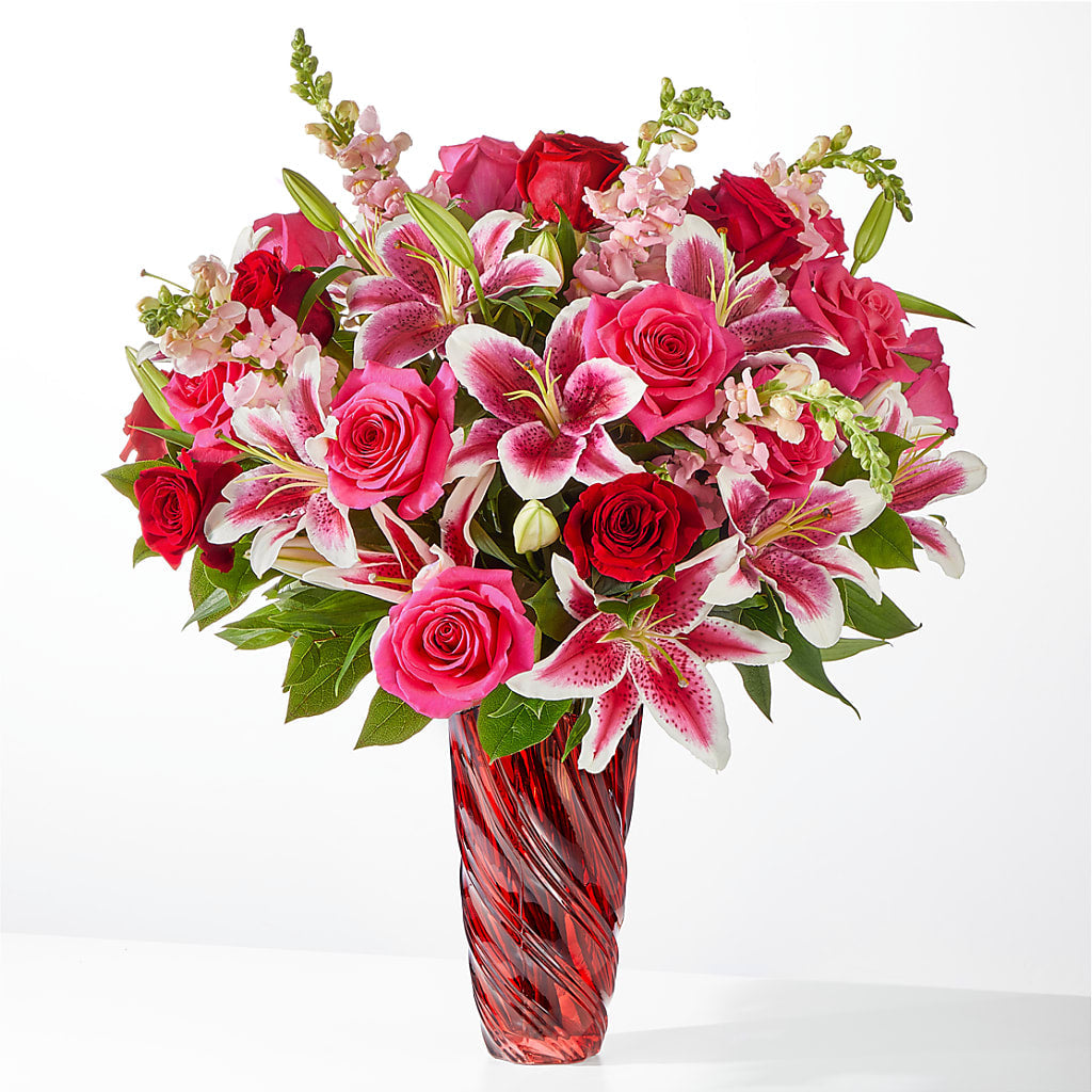 Always You Bouquet with Luxe Swirl Vase – Davinci Flower Shop Ltd, Scarborough ON