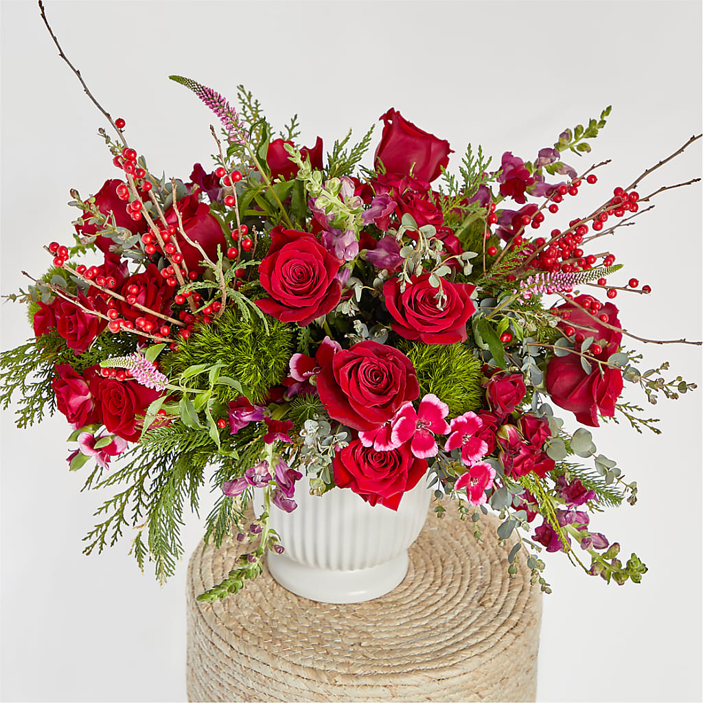 Big Red Bow Bouquet –  Davinci Flower Shop Ltd, Scarborough ON