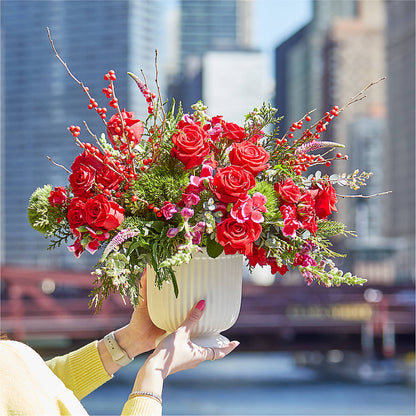 Big Red Bow Bouquet –  Davinci Flower Shop Ltd, Scarborough ON