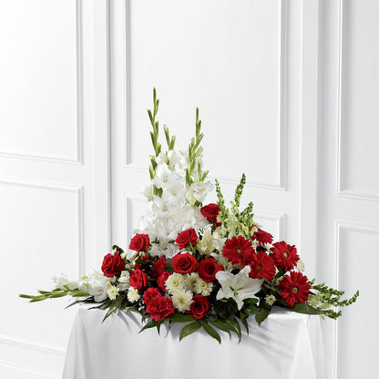 Crimson & White Arrangement –  Davinci Flower Shop Ltd, Scarborough ON
