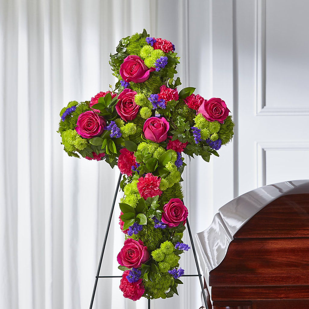 Tribute Rose Floral Cross –  Davinci Flower Shop Ltd, Scarborough ON