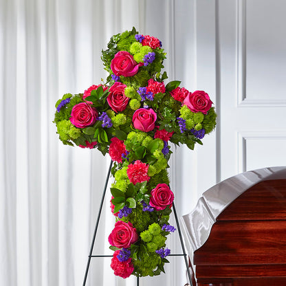Tribute Rose Floral Cross –  Davinci Flower Shop Ltd, Scarborough ON