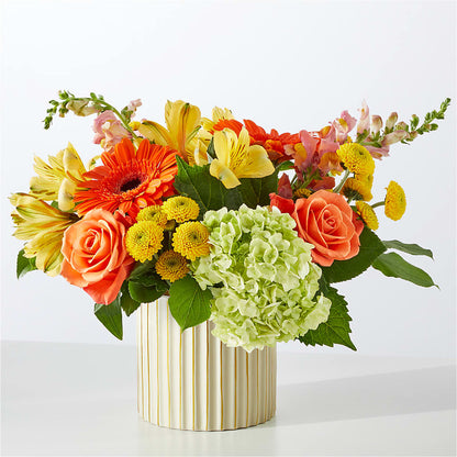 Autumn Sunshine Bouquet with Ivory Vase –  Davinci Flower Shop Ltd, Scarborough ON