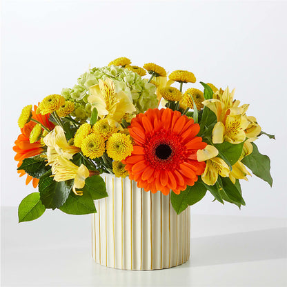 Autumn Sunshine Bouquet with Ivory Vase –  Davinci Flower Shop Ltd, Scarborough ON