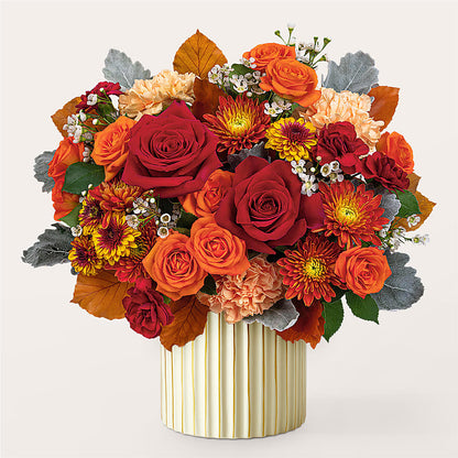 Merlot Bouquet with Ivory Vase –  Davinci Flower Shop Ltd, Scarborough ON