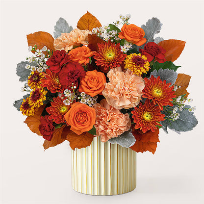 Merlot Bouquet with Ivory Vase –  Davinci Flower Shop Ltd, Scarborough ON