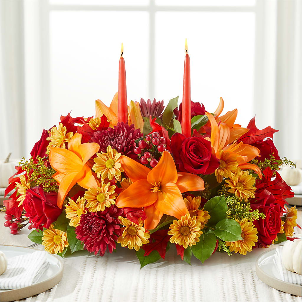 Autumn's Embrace Centerpiece –  Davinci Flower Shop Ltd, Scarborough ON
